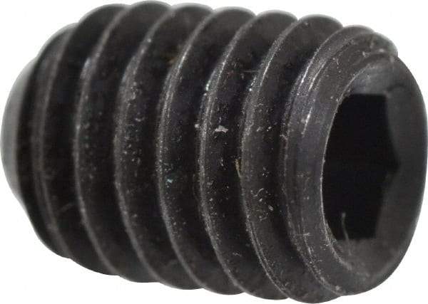 Holo-Krome - #10-32 UNF, 1/4" OAL, Cup Point Set Screw - Grade 8 Alloy Steel, 3/32" Key - Americas Industrial Supply