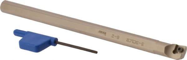 Iscar - 0.449" Min Bore Diam, 6" OAL, 3/8" Shank Diam, S-SCLC Indexable Boring Bar - CC.T 2 Insert, Screw Holding Method - Americas Industrial Supply