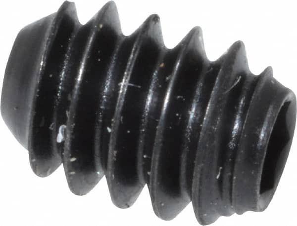 Holo-Krome - #6-32 UNC, 3/16" OAL, Cup Point Set Screw - Grade 8 Alloy Steel, 1/16" Key - Americas Industrial Supply