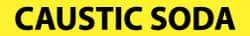NMC - Pipe Marker with Caustic Soda Legend and No Graphic - 3/4 to 1-1/4" Pipe Outside Diam, Black on Yellow - Americas Industrial Supply