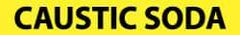 NMC - Pipe Marker with Caustic Soda Legend and No Graphic - 2-1/2 to 6" Pipe Outside Diam, Black on Yellow - Americas Industrial Supply