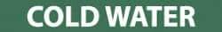 NMC - Pipe Marker with Cold Water Legend and No Graphic - 3/4 to 1-1/4" Pipe Outside Diam, White on Green - Americas Industrial Supply