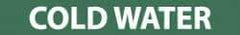 NMC - Pipe Marker with Cold Water Legend and No Graphic - 2-1/2 to 6" Pipe Outside Diam, White on Green - Americas Industrial Supply