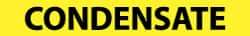 NMC - Pipe Marker with Condensate Legend and No Graphic - 3/4 to 1-1/4" Pipe Outside Diam, Black on Yellow - Americas Industrial Supply
