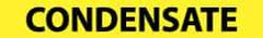 NMC - Pipe Marker with Condensate Legend and No Graphic - 1-1/2 to 2" Pipe Outside Diam, Black on Yellow - Americas Industrial Supply