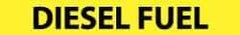 NMC - Pipe Marker with Diesel Fuel Legend and No Graphic - 2-1/2 to 6" Pipe Outside Diam, Black on Yellow - Americas Industrial Supply