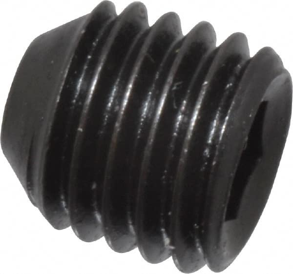 Holo-Krome - 1/4-28 UNF, 1/4" OAL, Cup Point Set Screw - Grade 8 Alloy Steel, 1/8" Key - Americas Industrial Supply