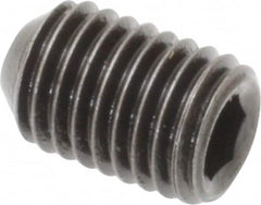 Holo-Krome - 1/4-28 UNF, 3/8" OAL, Cup Point Set Screw - Grade 8 Alloy Steel, 1/8" Key - Americas Industrial Supply