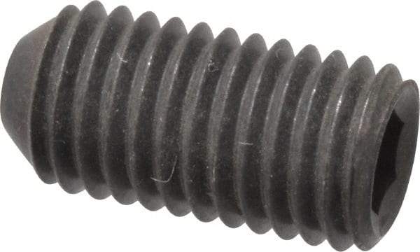 Holo-Krome - 1/4-28 UNF, 1/2" OAL, Cup Point Set Screw - Grade 8 Alloy Steel, 1/8" Key - Americas Industrial Supply