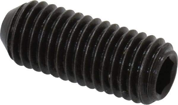 Holo-Krome - 1/4-28 UNF, 5/8" OAL, Cup Point Set Screw - Grade 8 Alloy Steel, 1/8" Key - Americas Industrial Supply