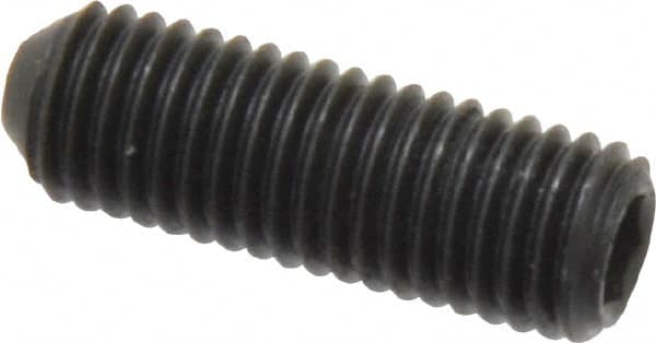 Holo-Krome - 1/4-28 UNF, 3/4" OAL, Cup Point Set Screw - Grade 8 Alloy Steel, 1/8" Key - Americas Industrial Supply