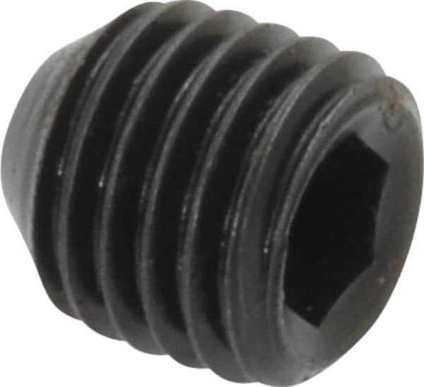 Holo-Krome - 5/16-24 UNF, 5/16" OAL, Cup Point Set Screw - Grade 8 Alloy Steel, 5/32" Key - Americas Industrial Supply