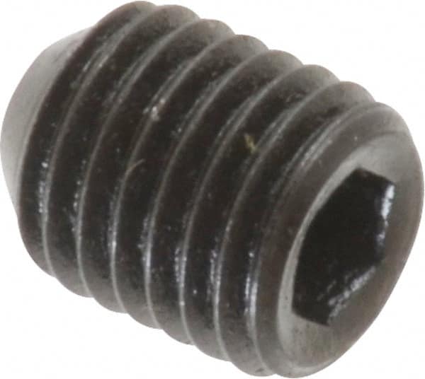 Holo-Krome - 5/16-24 UNF, 3/8" OAL, Cup Point Set Screw - Grade 8 Alloy Steel, 5/32" Key - Americas Industrial Supply