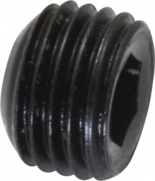 Holo-Krome - 3/8-24 UNF, 1/4" OAL, Cup Point Set Screw - Grade 8 Alloy Steel, 3/16" Key - Americas Industrial Supply