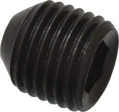 Holo-Krome - 3/8-24 UNF, 3/8" OAL, Cup Point Set Screw - Grade 8 Alloy Steel, 3/16" Key - Americas Industrial Supply