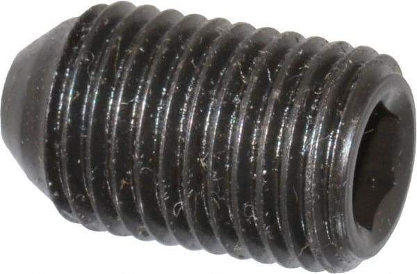 Holo-Krome - 3/8-24 UNF, 5/8" OAL, Cup Point Set Screw - Grade 8 Alloy Steel, 3/16" Key - Americas Industrial Supply