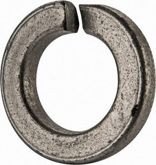 Value Collection - 9/16", 0.564" ID, 0.17" Thick Split Lock Washer - Grade 2 Spring Steel, Zinc-Plated Finish, 0.564" Min ID, 0.574" Max ID, 0.975" Max OD - Americas Industrial Supply