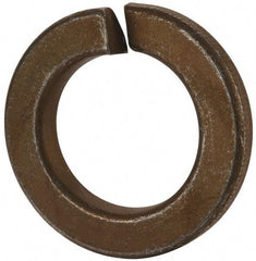 Value Collection - 7/8", 0.878" ID, 0.219" Thick Split Lock Washer - Grade 2 Spring Steel, Zinc Yellow Dichromate Finish, 0.878" Min ID, 0.894" Max ID, 1.459" Max OD - Americas Industrial Supply