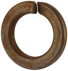 Value Collection - 1-1/8", 1.129" ID, 0.281" Thick Split Lock Washer - Grade 8 Spring Steel, Zinc Yellow Dichromate Finish, 1.129" Min ID, 1.153" Max ID, 1.847" Max OD - Americas Industrial Supply