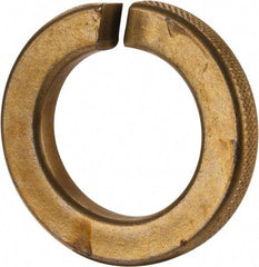Value Collection - 1-1/4", 1.254" ID, 0.312" Thick Split Lock Washer - Grade 8 Spring Steel, Zinc Yellow Dichromate Finish, 1.254" Min ID, 1.28" Max ID, 2.036" Max OD - Americas Industrial Supply