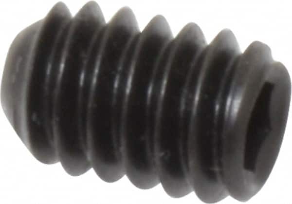 Holo-Krome - 1/4-20 UNC, 3/8" OAL, Cup Point Set Screw - Grade 8 Alloy Steel, 1/8" Key - Americas Industrial Supply