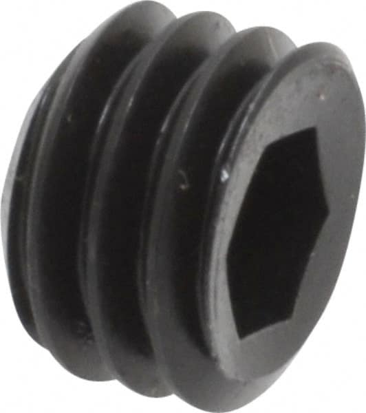 Holo-Krome - 3/8-16 UNC, 1/4" OAL, Cup Point Set Screw - Grade 8 Alloy Steel, 3/16" Key - Americas Industrial Supply