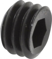 Holo-Krome - 3/8-16 UNC, 1/4" OAL, Cup Point Set Screw - Grade 8 Alloy Steel, 3/16" Key - Americas Industrial Supply