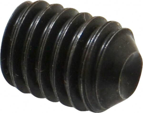 Holo-Krome - 3/8-16 UNC, 1/2" OAL, Cup Point Set Screw - Grade 8 Alloy Steel, 3/16" Key - Americas Industrial Supply