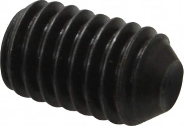 Holo-Krome - 3/8-16 UNC, 5/8" OAL, Cup Point Set Screw - Grade 8 Alloy Steel, 3/16" Key - Americas Industrial Supply