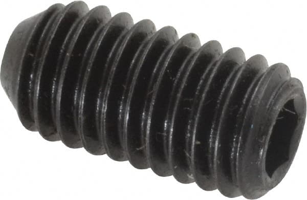 Holo-Krome - 3/8-16 UNC, 3/4" OAL, Cup Point Set Screw - Grade 8 Alloy Steel, 3/16" Key - Americas Industrial Supply