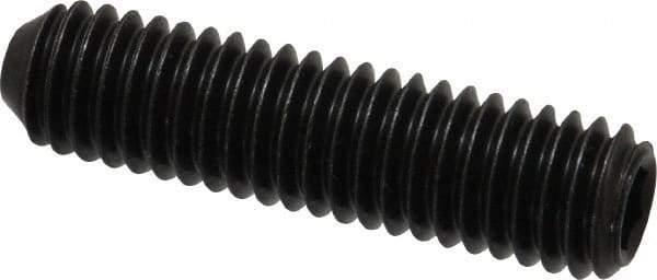 Holo-Krome - 3/8-16 UNC, 1-1/2" OAL, Cup Point Set Screw - Grade 8 Alloy Steel, 3/16" Key - Americas Industrial Supply