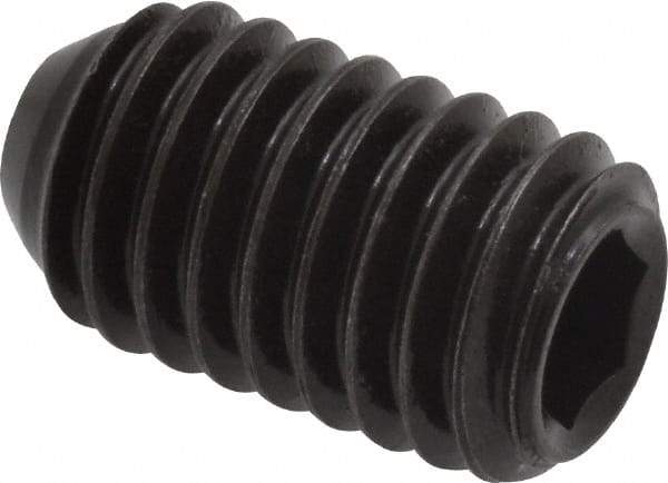 Holo-Krome - 7/16-14 UNC, 3/4" OAL, Cup Point Set Screw - Grade 8 Alloy Steel, 7/32" Key - Americas Industrial Supply