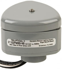 Edwards Signaling - Flashing and Steady, Stackable Tower Light Base Unit - 120 VAC, 0.60 Amp, IP54, IP65 Ingress Rating, 3R, 4X NEMA Rated, Pipe Mount - Americas Industrial Supply