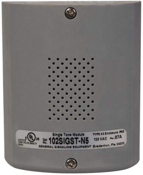 Edwards Signaling - 120 VAC, Base Mount Signal Combination Tone Card - 3R, 4X NEMA Rated, IP54 Ingress Rating, 0.05 Amp, 79 dB at 10 Ft. to 89 dB at 1m Adjustable Output, For Use with 102 Series Stacklights - Americas Industrial Supply