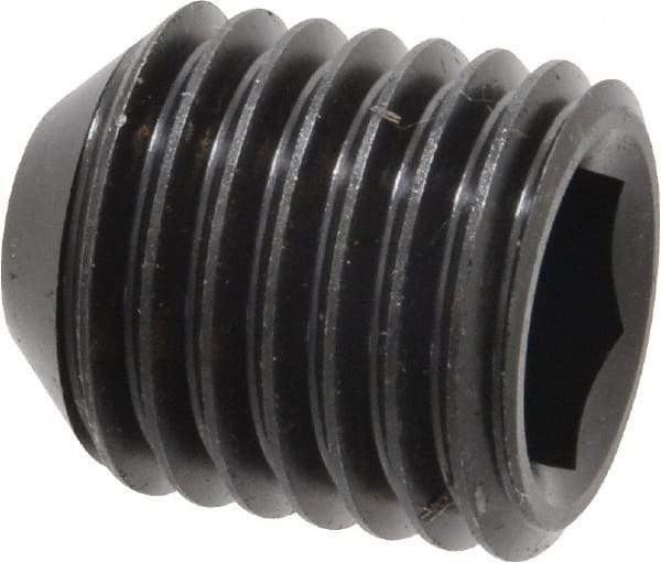 Holo-Krome - 7/8-9 UNC, 1" OAL, Cup Point Set Screw - Grade 8 Alloy Steel, 1/2" Key - Americas Industrial Supply