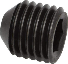 Holo-Krome - 1-8 UNC, 1" OAL, Cup Point Set Screw - Grade 8 Alloy Steel, 9/16" Key - Americas Industrial Supply