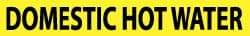 NMC - Pipe Marker with Domestic Hot Water Legend and No Graphic - 1-1/2 to 2" Pipe Outside Diam, Black on Yellow - Americas Industrial Supply