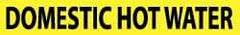 NMC - Pipe Marker with Domestic Hot Water Legend and No Graphic - 1-1/2 to 2" Pipe Outside Diam, Black on Yellow - Americas Industrial Supply