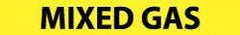 NMC - Pipe Marker with Mixed Gas Legend and No Graphic - 2-1/2 to 6" Pipe Outside Diam, Black on Yellow - Americas Industrial Supply