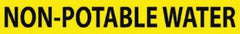 NMC - Pipe Marker with Non-Potable Water Legend and No Graphic - 1-1/2 to 2" Pipe Outside Diam, Black on Yellow - Americas Industrial Supply