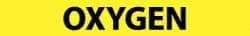 NMC - Pipe Marker with Oxygen Legend and No Graphic - 2-1/2 to 6" Pipe Outside Diam, Black on Yellow - Americas Industrial Supply