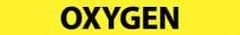 NMC - Pipe Marker with Oxygen Legend and No Graphic - 3/4 to 1-1/4" Pipe Outside Diam, Black on Yellow - Americas Industrial Supply
