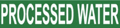 NMC - Pipe Marker with Processed Water Legend and No Graphic - 2-1/2 to 6" Pipe Outside Diam, White on Green - Americas Industrial Supply