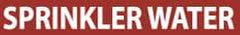 NMC - Pipe Marker with Sprinkler Water Legend and No Graphic - 1-1/2 to 2" Pipe Outside Diam, White on Red - Americas Industrial Supply