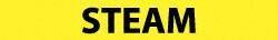 NMC - Pipe Marker with Steam Legend and No Graphic - 2-1/2 to 6" Pipe Outside Diam, Black on Yellow - Americas Industrial Supply
