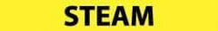 NMC - Pipe Marker with Steam Legend and No Graphic - 3/4 to 1-1/4" Pipe Outside Diam, Black on Yellow - Americas Industrial Supply