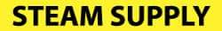 NMC - Pipe Marker with Steam Supply Legend and No Graphic - 2-1/2 to 6" Pipe Outside Diam, Black on Yellow - Americas Industrial Supply