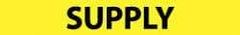 NMC - Pipe Marker with Supply Legend and No Graphic - 3/4 to 1-1/4" Pipe Outside Diam, Black on Yellow - Americas Industrial Supply