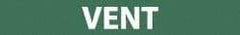 NMC - Pipe Marker with Vent Legend and No Graphic - 1-1/2 to 2" Pipe Outside Diam, White on Green - Americas Industrial Supply