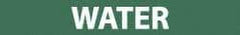 NMC - Pipe Marker with Water Legend and No Graphic - 2-1/2 to 6" Pipe Outside Diam, White on Green - Americas Industrial Supply